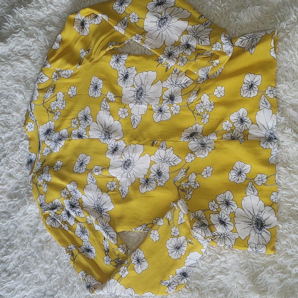 Cleobella Yellow & White Floral Button Jacket / Blazed Medium  nwt - Picture 5 of 8